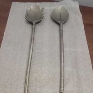 Mariposa C1992 Aluminum Leaf Design Silver Serving Utensils